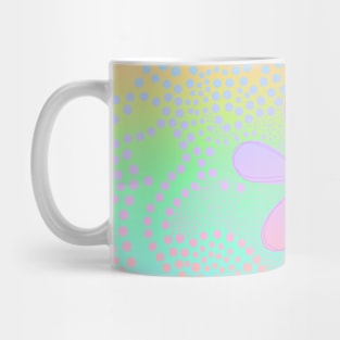 Pastel Rainbow Flower and Dots Mug